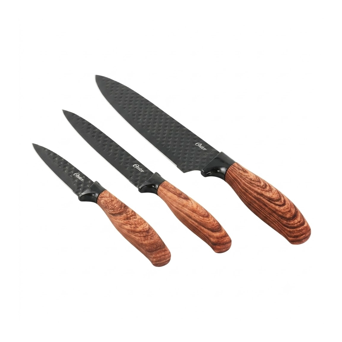 JOGO DE FACAS OSTER GUNDERSON 3 PEÇAS EM AÇO INOX ANTIADERENTE JOGO DE FACAS OSTER GUNDERSON 3 PEÇAS EM AÇO INOX ANTIADERENTE