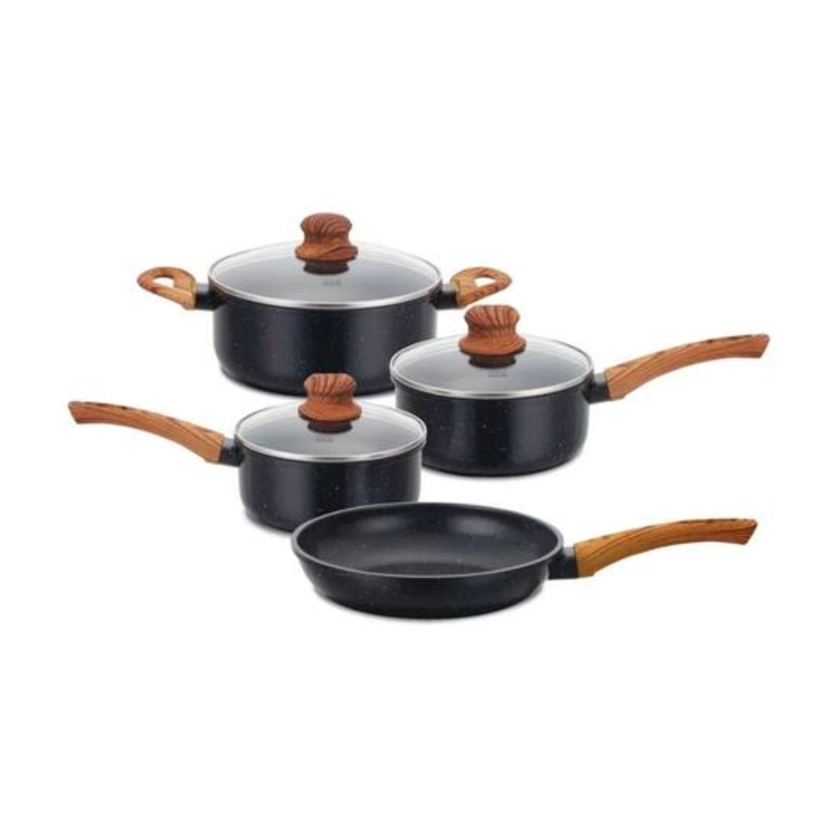 JOGO DE PANELAS INDUÇÃO ANTIADERENTE FUNDO TRIPLO REVESTIMENTO CERÂMICO ONYX PRETO JOGO DE PANELAS INDUÇÃO ANTIADERENTE FUNDO TRIPLO REVESTIMENTO CERÂMICO ONYX PRETO