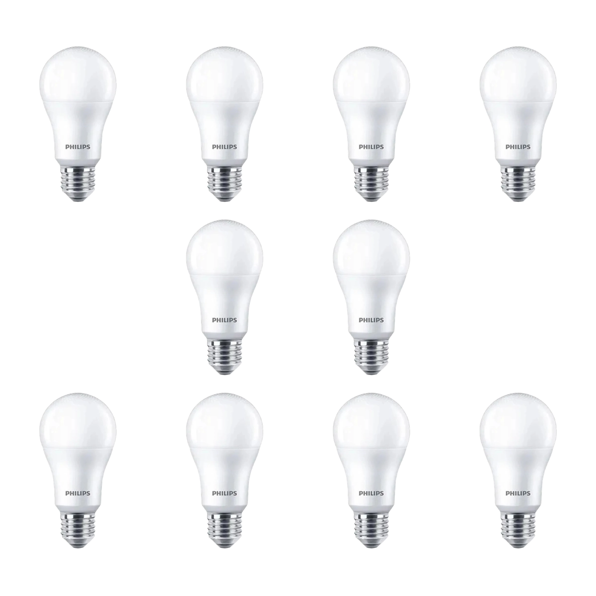 KIT 10 LÂMPADAS LED BULBO A60 9W 3000K 806LM BIVOLT