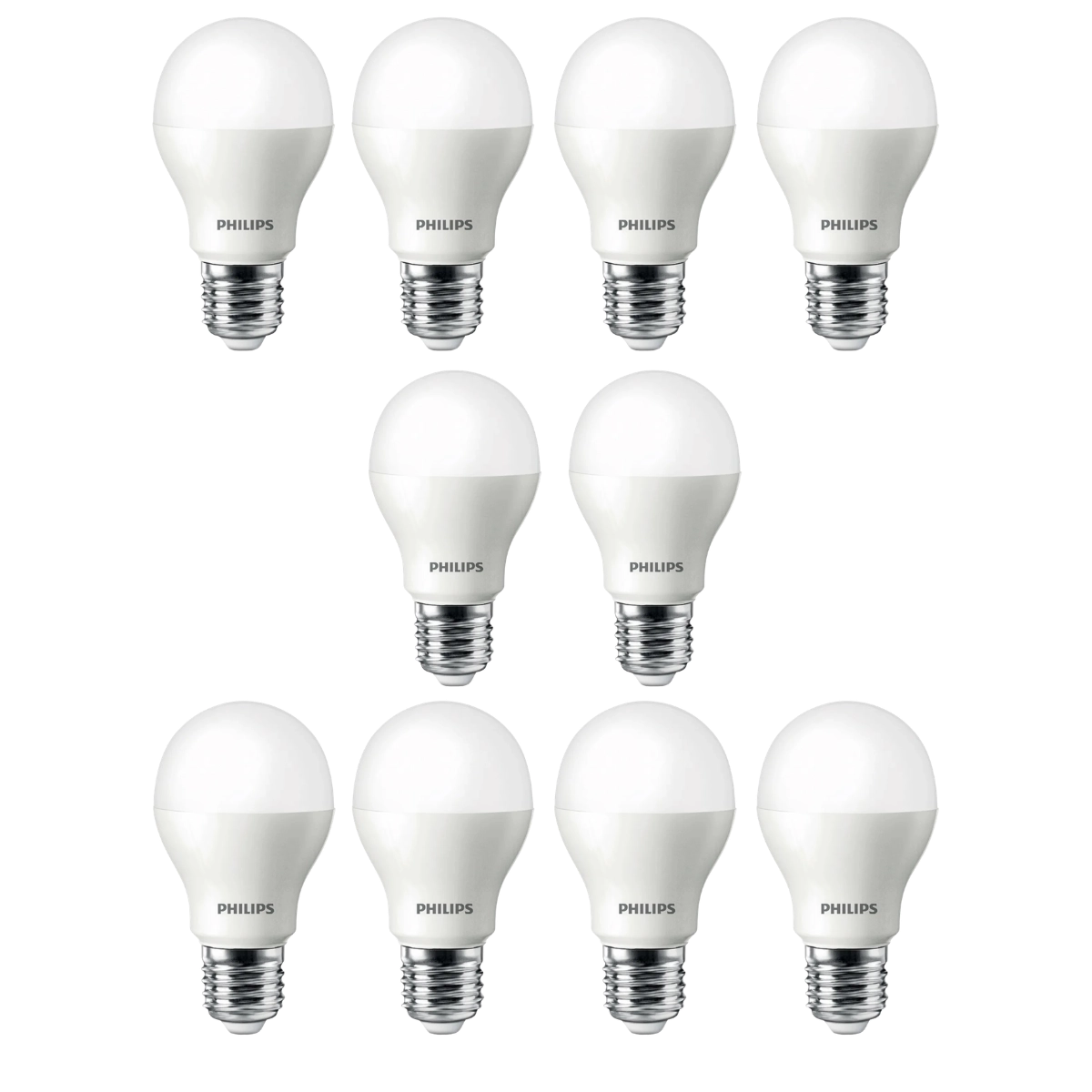 KIT 10 LÂMPADAS LED BULBO PHILIPS A60 9W 4000K 806LM BIVOLT
