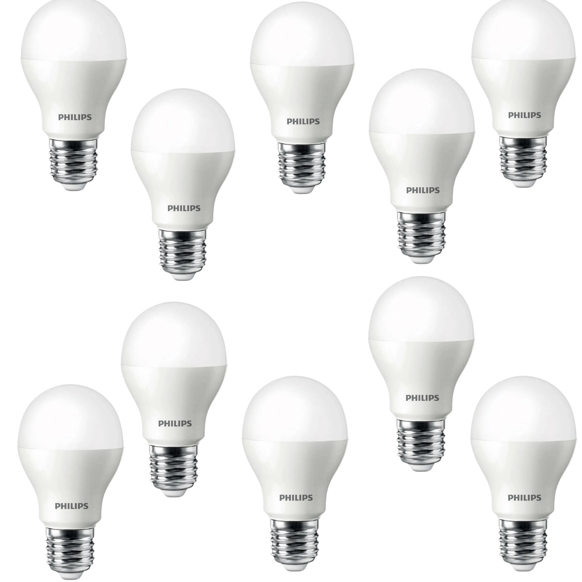 KIT 10 LAMPADAS LED BULBO A60 9W 6500K 806LM BIVOLT