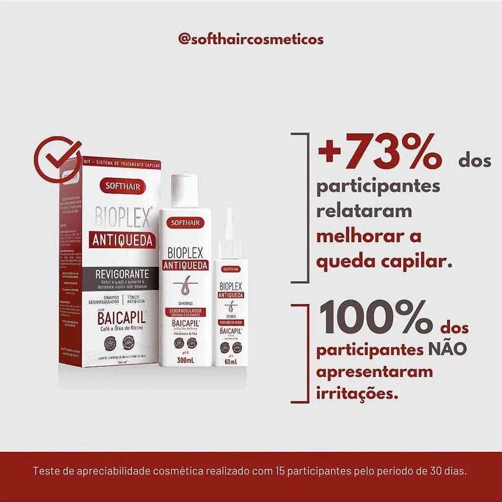 KIT ANTIQUEDA BIOPLEX SHAMPOO E TÔNICO SOFT HAIR 