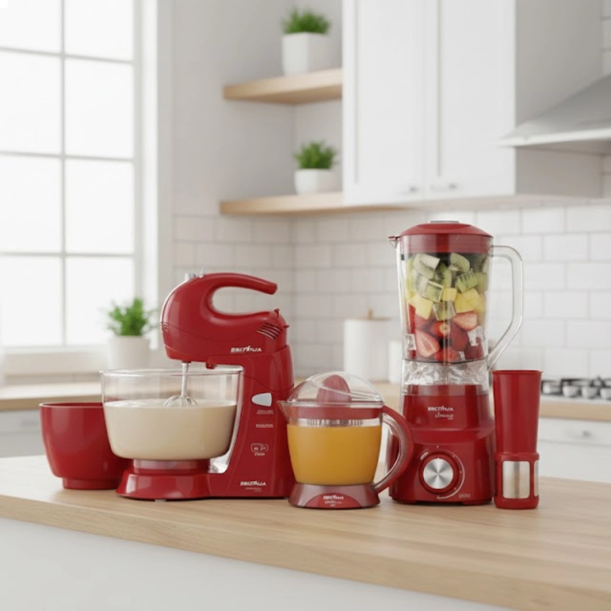 KIT COZINHA 3 EM 1 BRITÂNIA 220V BATEDEIRA,ESPREMEDOR E LIQUIDIFICADOR