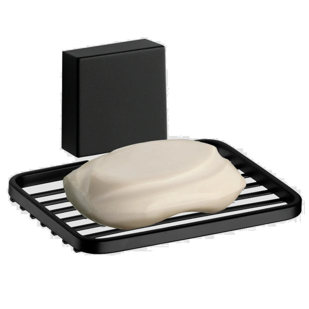 KIT DE ACESSÓRIOS PARA BANHEIRO FIXAÇÃO POR ADESIVO LINHA FIXARE PRETO