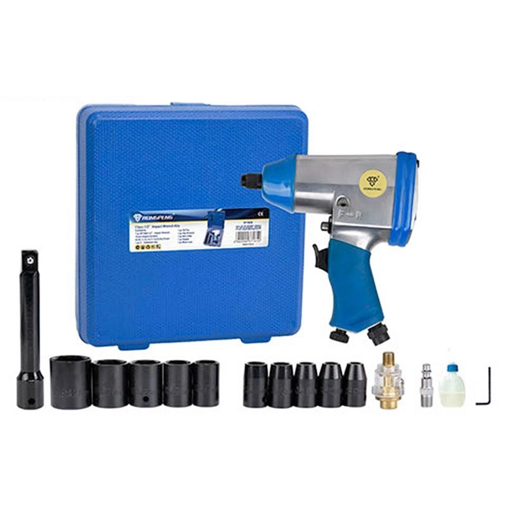 Kit de Chave de Impacto com 17 Peças Rongpeng Pneumática 1/2 Pol 7000rpm Kit de Chave de Impacto com 17 Peças Rongpeng Pneumática 1/2 Pol 7000rpm