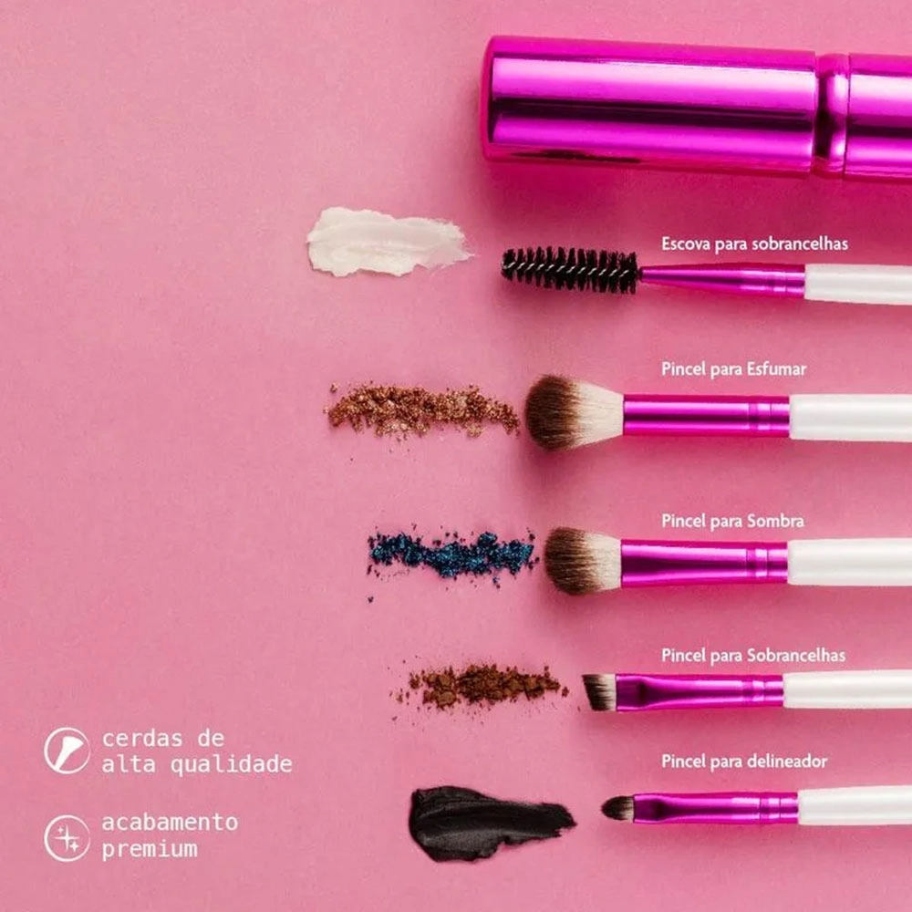 KIT DE PINCÉIS PARA OLHOS RUBY KISSES BRANCO RA02B