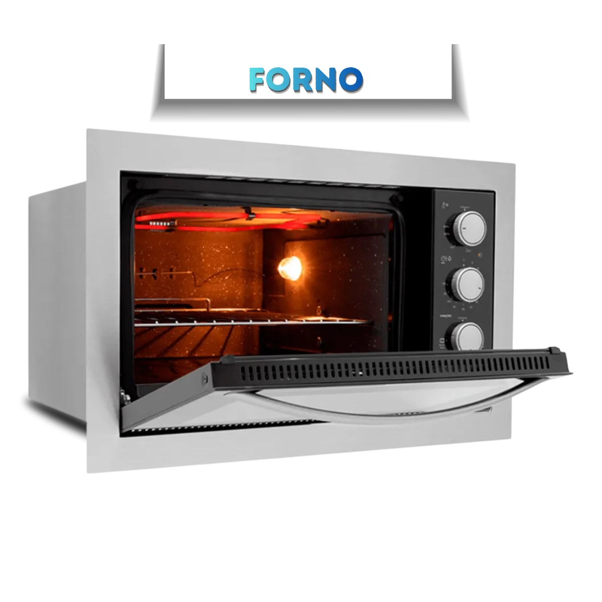 KIT FIT LINE FORNO ELETRICO 48L E MICRO ONDAS 25L DE EMBUTIR EM INOX 127V FISCHER