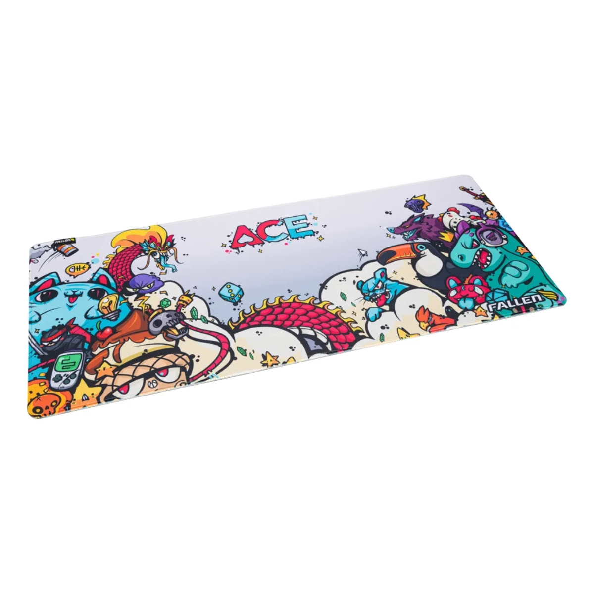 KIT GAMER FALLEN ESSENCIAL MOUSEPAD ACE ESTENDIDO E HEADSET MORCEGO ECO RGB