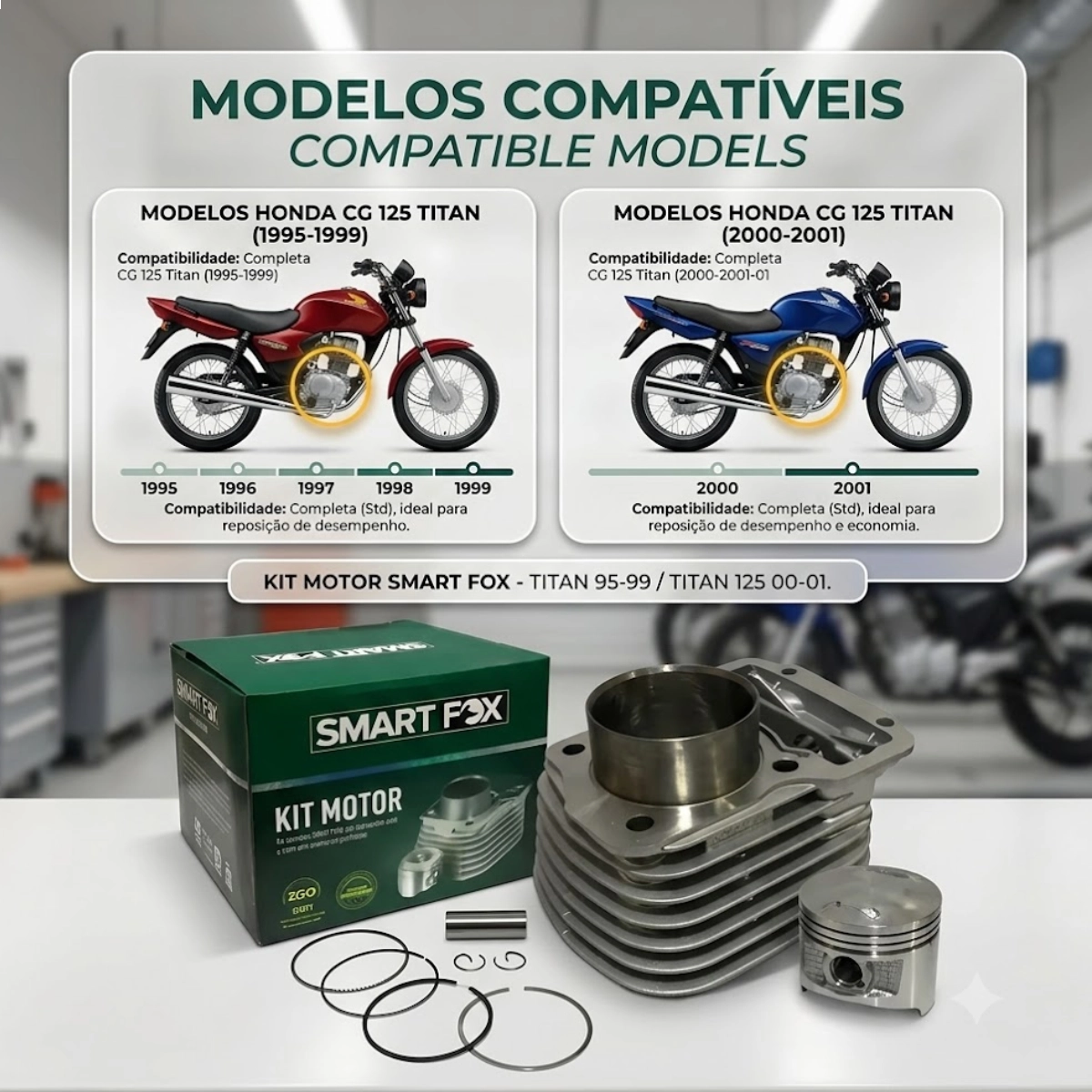 Kit Motor Titan 95-99/titan125 00-01 Kit Motor Titan 95-99/titan125 00-01