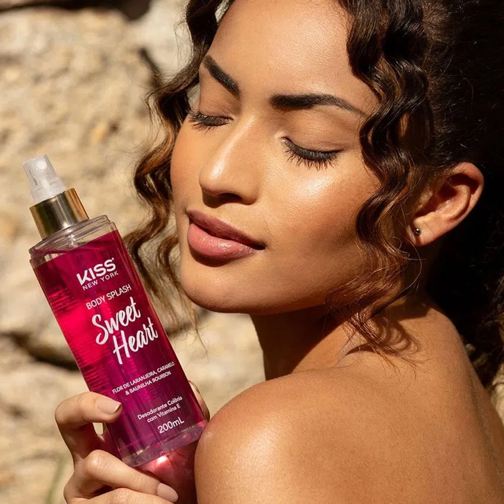 KIT PAR PERFEITO PARA SEU CORPO LOÇÃO CORPORAL E BODY SPLASH SWEET HEART KISS NEW YORK 