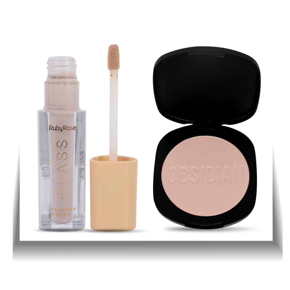 KIT PELE RUBY ROSE PO COMPACTO COM CORRETIVO TOM CLARO KIT PELE RUBY ROSE PO COMPACTO COM CORRETIVO TOM CLARO
