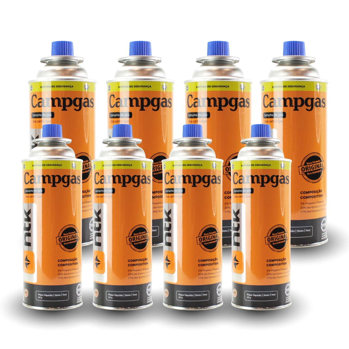 KIT REFIL 8 CARTUCHOS DE GAS PRA MAÇARICO FOGAREIRO PORTATIL KIT REFIL 8 CARTUCHOS DE GAS PRA MAÇARICO FOGAREIRO PORTATIL