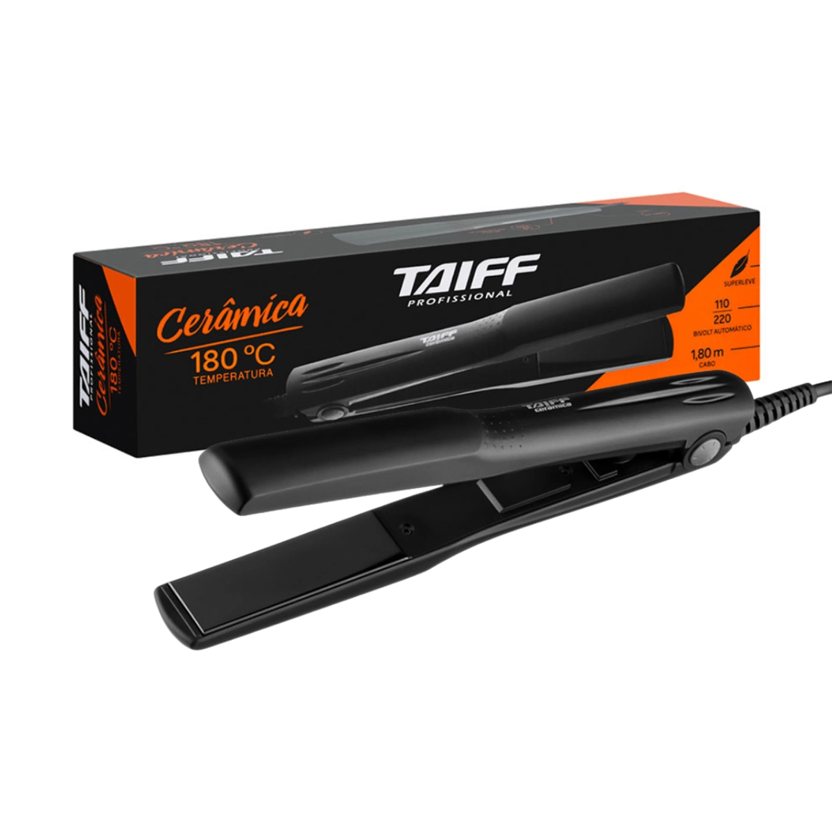 KIT TAIFF MODELADOR DE CACHOS CURVES E PRANCHA ACTION CERAMICA
