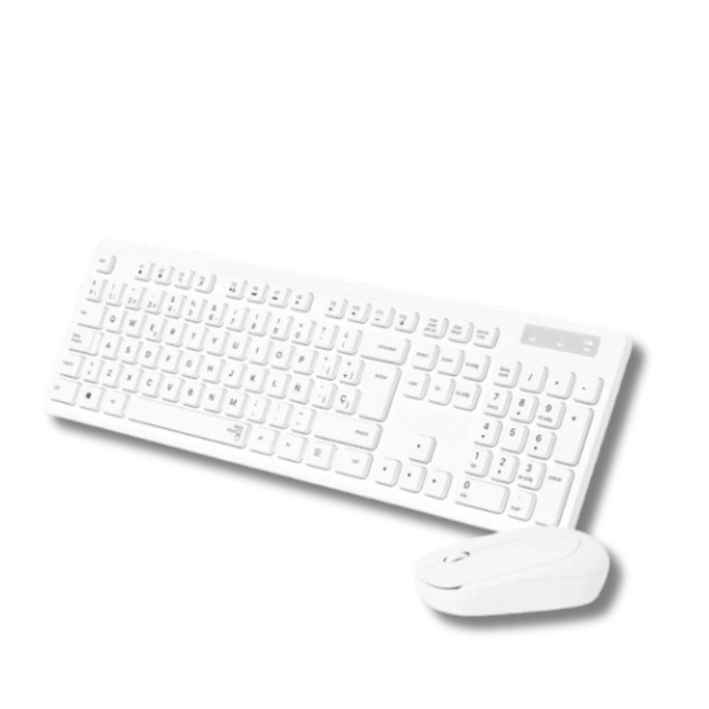 Kit Teclado e Mouse sem Fio Branco Computador Notebook Brazilpc Bpc-5269/3w289 Kit Teclado e Mouse sem Fio Branco Computador Notebook Brazilpc Bpc-5269/3w289