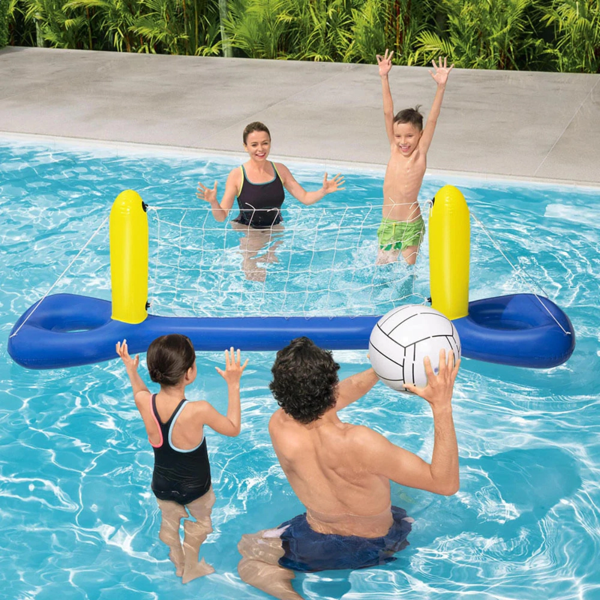 KIT VOLEIBOL INFLAVEL BRINQUEDO PARA PISCINA BESTWAY AZUL