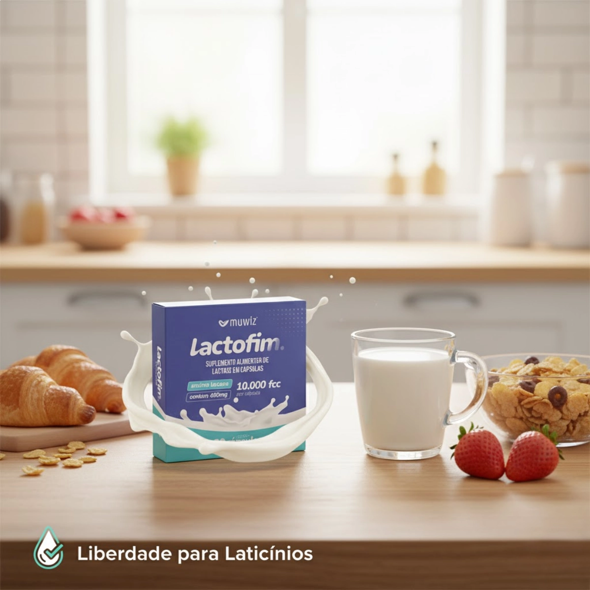 LACTOFIM LACTASE 10.000FCC ENZIMA COM 30 CÁPSULAS MUWIS 