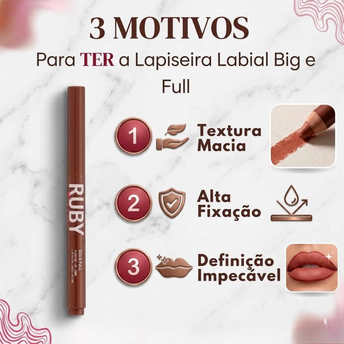 LAPISEIRA LABIAL DE VOLUME RUBY KISSES BIG FULL COR NUDE