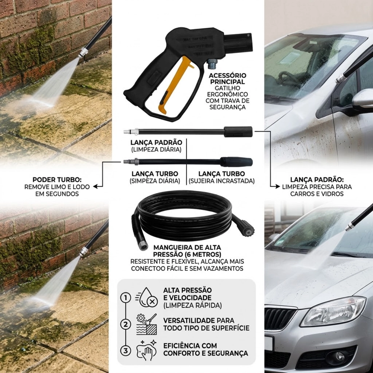 LAVADORA DE ALTA PRESSÃO 1400W 1500PSI WAP ECOFIT 2200 127V LAVADORA DE ALTA PRESSÃO 1400W 1500PSI WAP ECOFIT 2200 127V