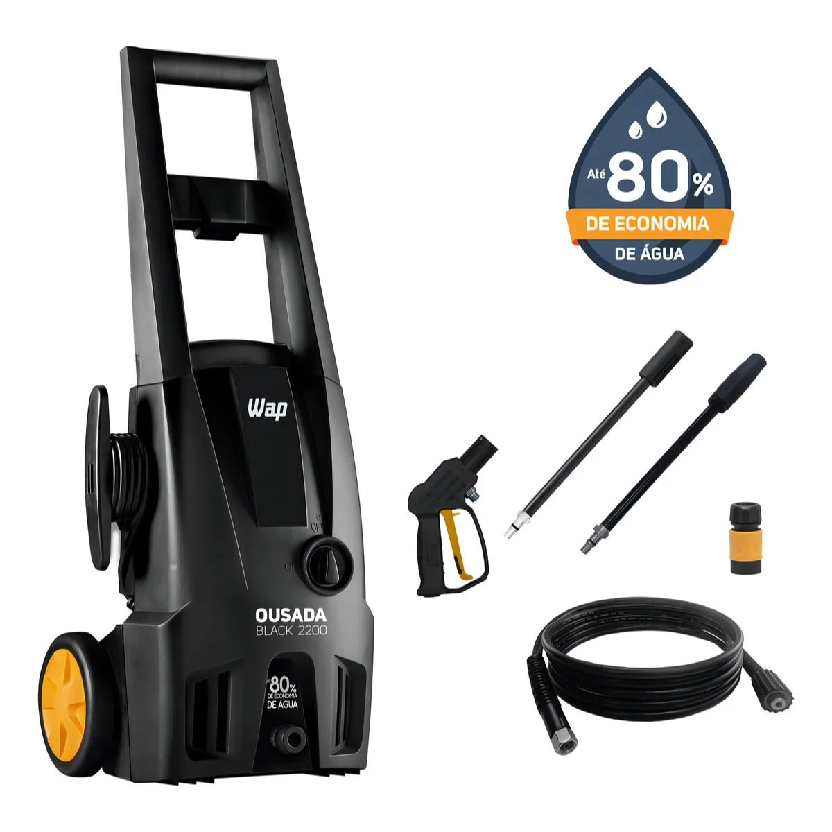 LAVADORA DE ALTA PRESSÃO WAP 127V OUSADA BLACK 2200 1750W PSI LAVADORA DE ALTA PRESSÃO WAP 127V OUSADA BLACK 2200 1750W PSI