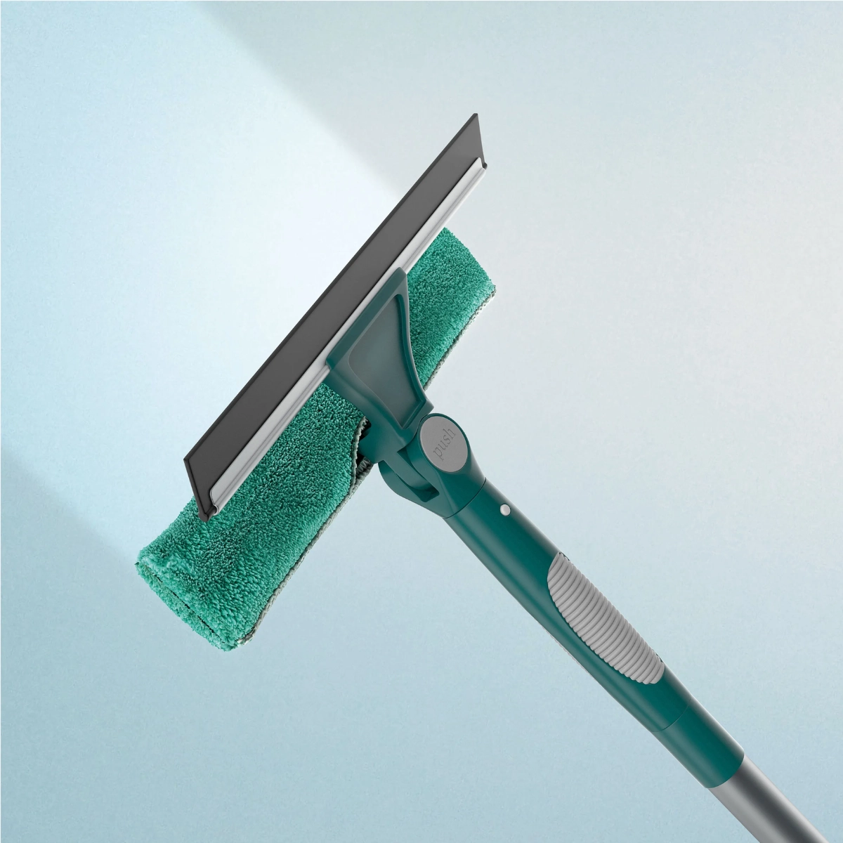 LIMPA VIDROS COM CABO EXTENSÍVEL 180º MICROFIBRA FLASH LIMP VERDE