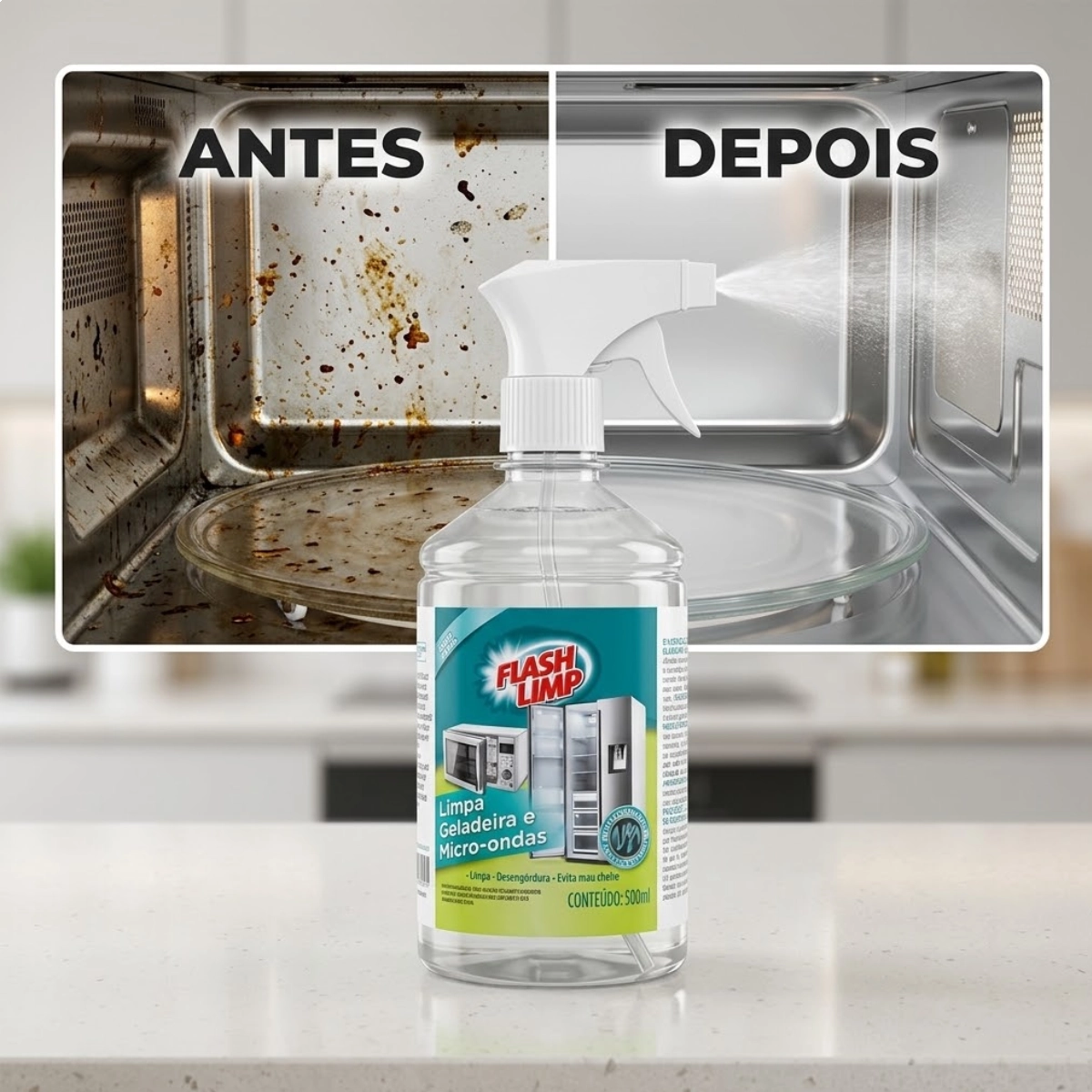 LIMPADOR DE GELADEIRA E MICRO-ONDAS REMOÇÃO PLUS 500ML
