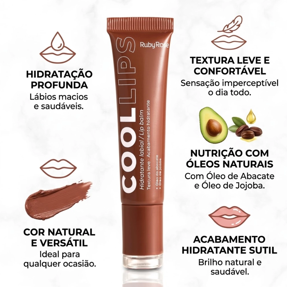 LIP BALM COOL LIPS HIDRATANTE LABIAL LL10 BY RUBY ROSE