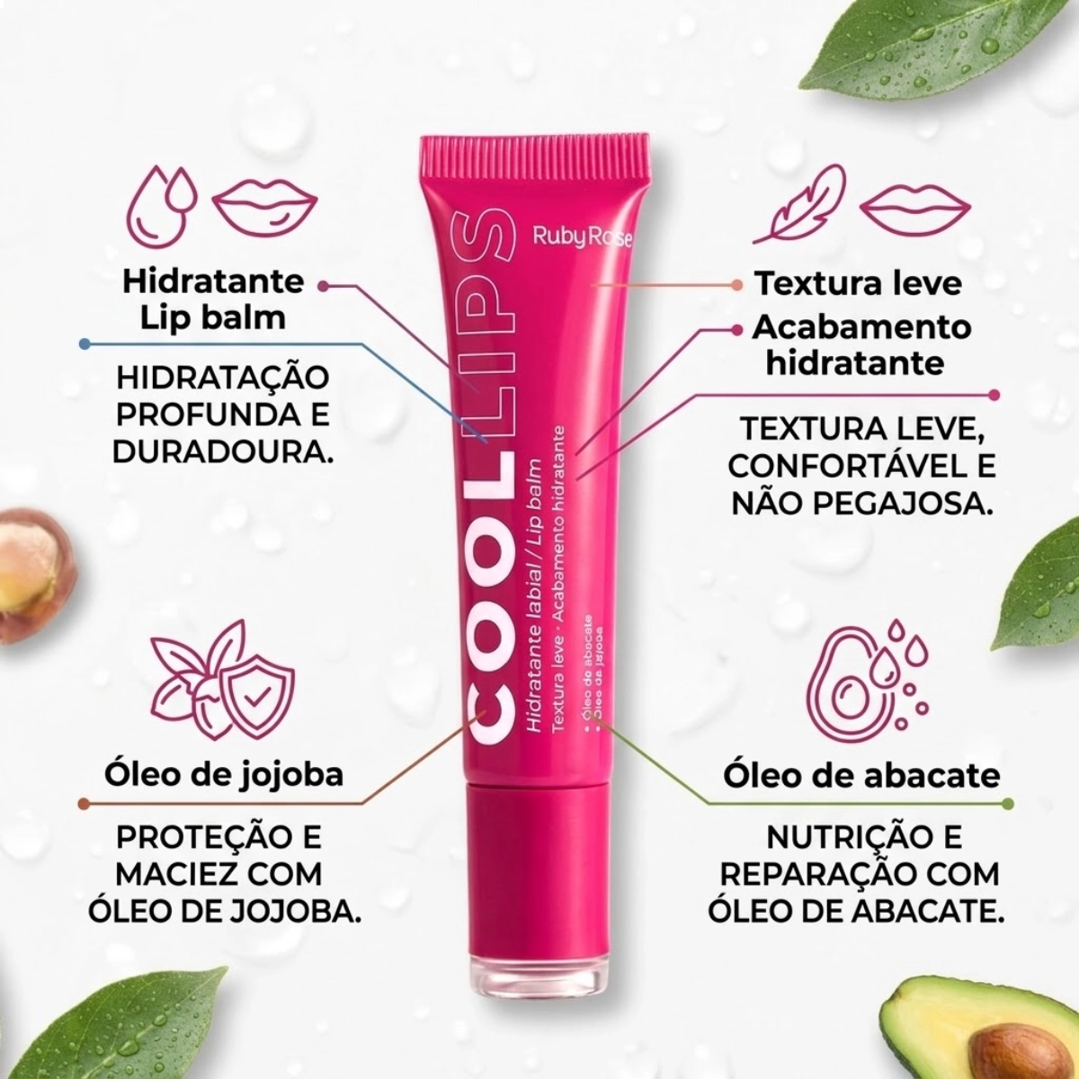 LIP BALM COOL LIPS HIDRATANTE LABIAL LL40 BY RUBY ROSE LIP BALM COOL LIPS HIDRATANTE LABIAL LL40 BY RUBY ROSE