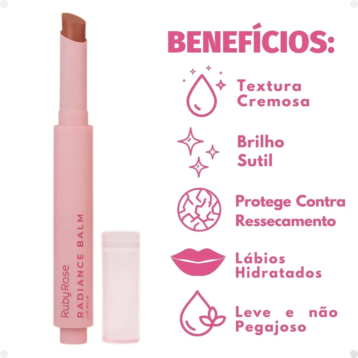 LIP BALM RADIANCE BALM HIDRATANTE RB50 HBL6501-5 RUBYROSE LIP BALM RADIANCE BALM HIDRATANTE RB50 HBL6501-5 RUBYROSE