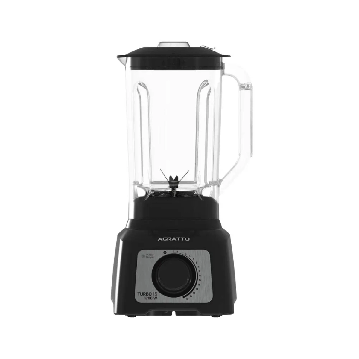LIQUIDIFICADOR TURBO 3,2L PRETO CRISTAL 1200W 127V AGRATTO