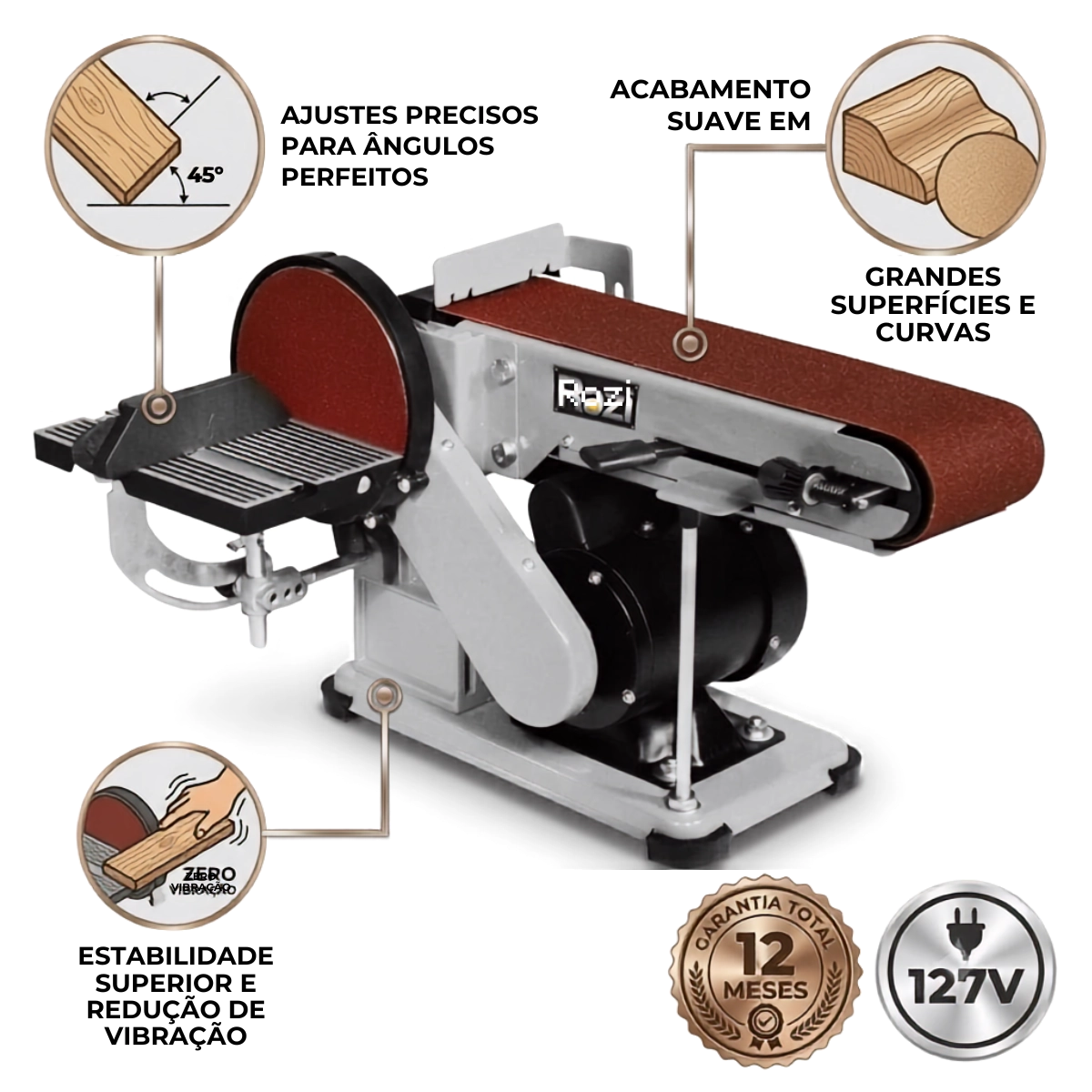 LIXADEIRA DE FITA E DISCO RZ-LFDB914M1 RAZI 127V