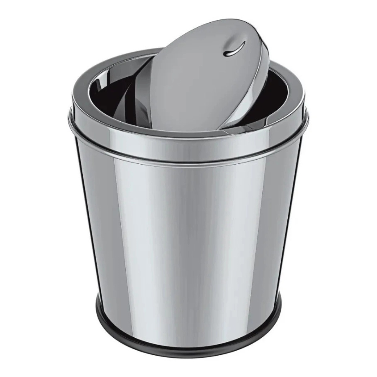 LIXEIRA DE INOX 18CM COM TAMPA BASCULANTE 3 LITROS EURO HOME LIXEIRA DE INOX 18CM COM TAMPA BASCULANTE 3 LITROS EURO HOME