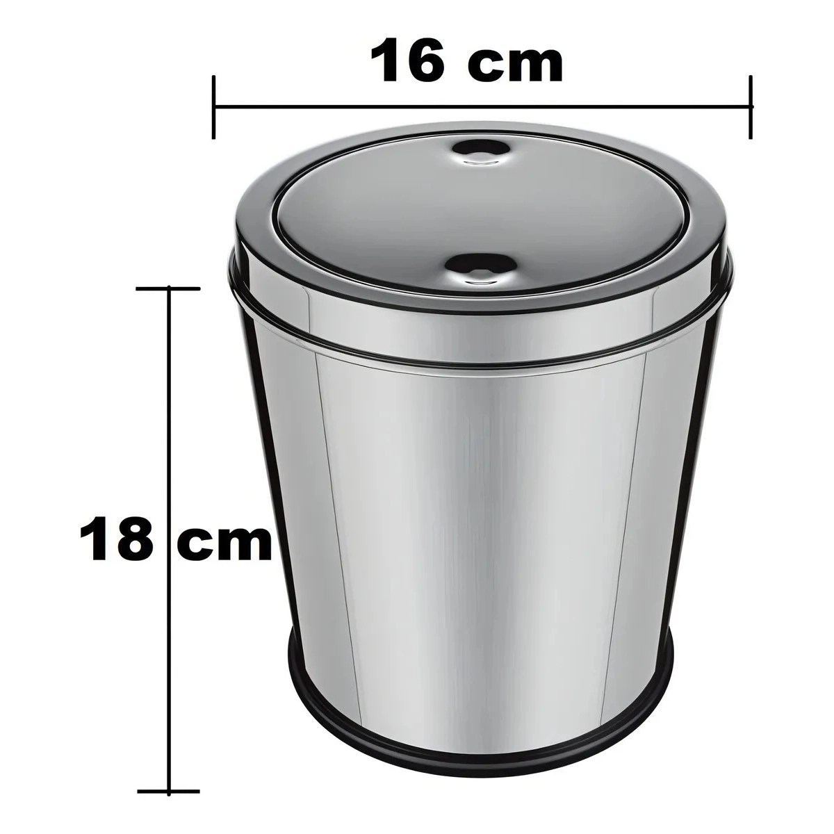 LIXEIRA DE INOX 18CM COM TAMPA BASCULANTE 3 LITROS EURO HOME LIXEIRA DE INOX 18CM COM TAMPA BASCULANTE 3 LITROS EURO HOME