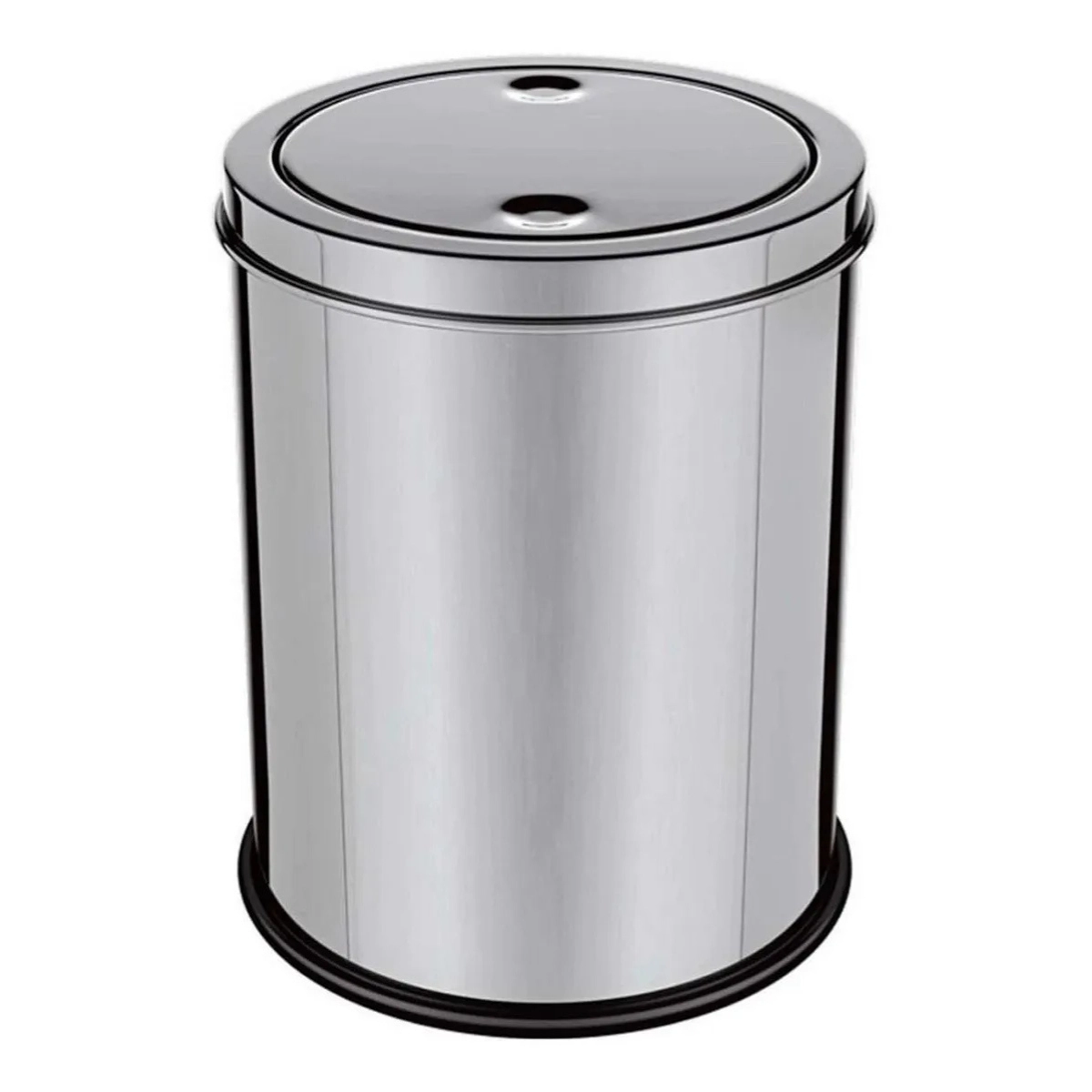 LIXEIRA DE INOX 18CM COM TAMPA BASCULANTE 3 LITROS EURO HOME LIXEIRA DE INOX 18CM COM TAMPA BASCULANTE 3 LITROS EURO HOME