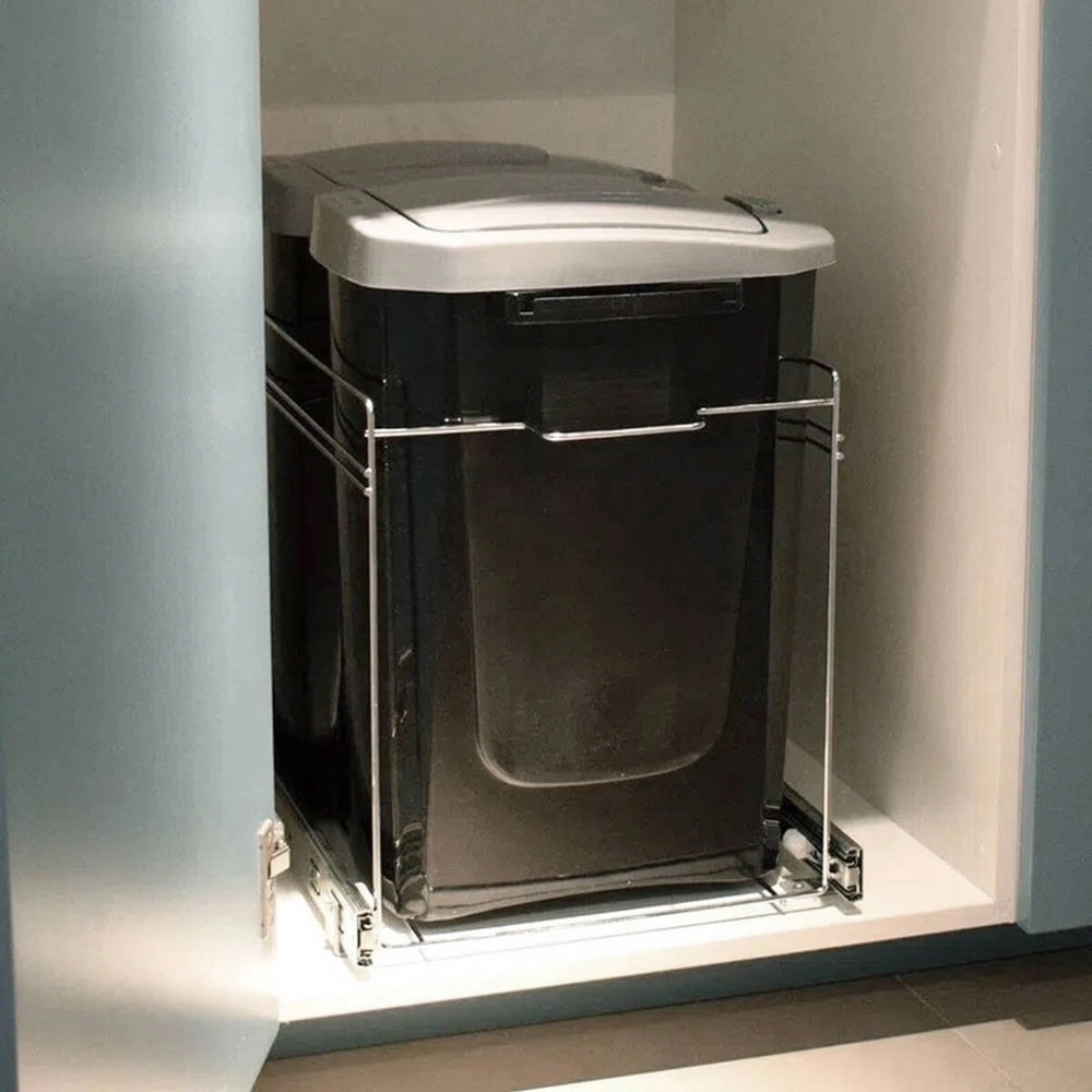 Lixeira Dupla Deslizante com Tampa Click Schmitt 15 Litros Preto Lixeira Dupla Deslizante com Tampa Click Schmitt 15 Litros Preto