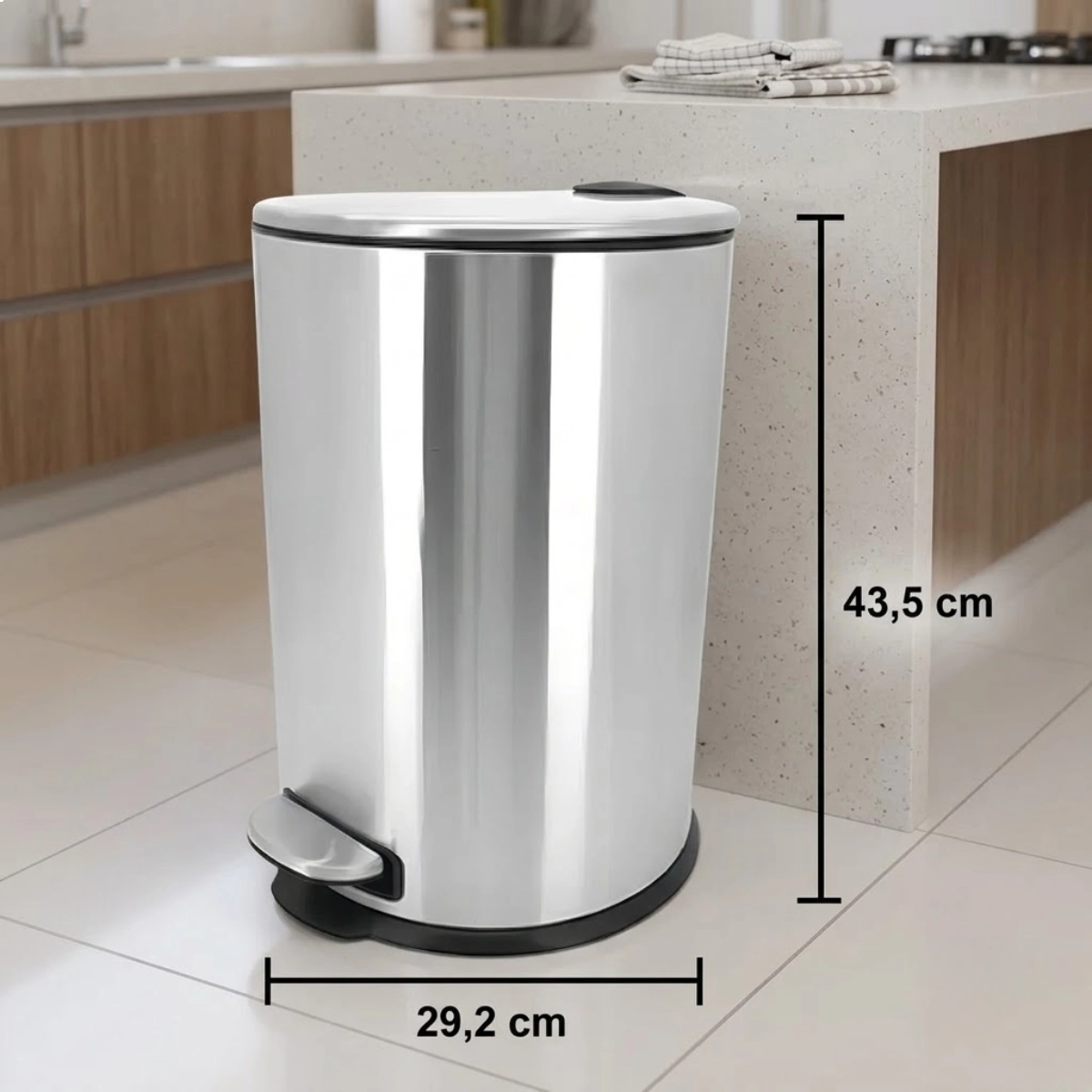LIXEIRA EM AÇO INOX PEDAL 20 LITROS MIMO STYLE LIXEIRA EM AÇO INOX PEDAL 20 LITROS MIMO STYLE