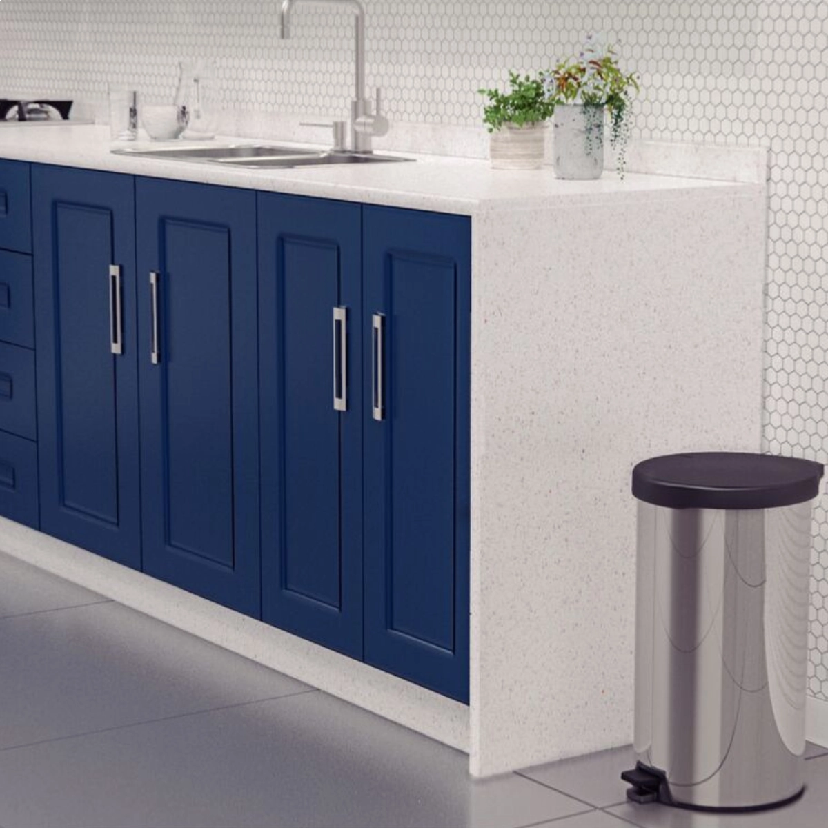 LIXEIRA INOX COM PEDAL NEW 20 LITROS TRAMONTINA