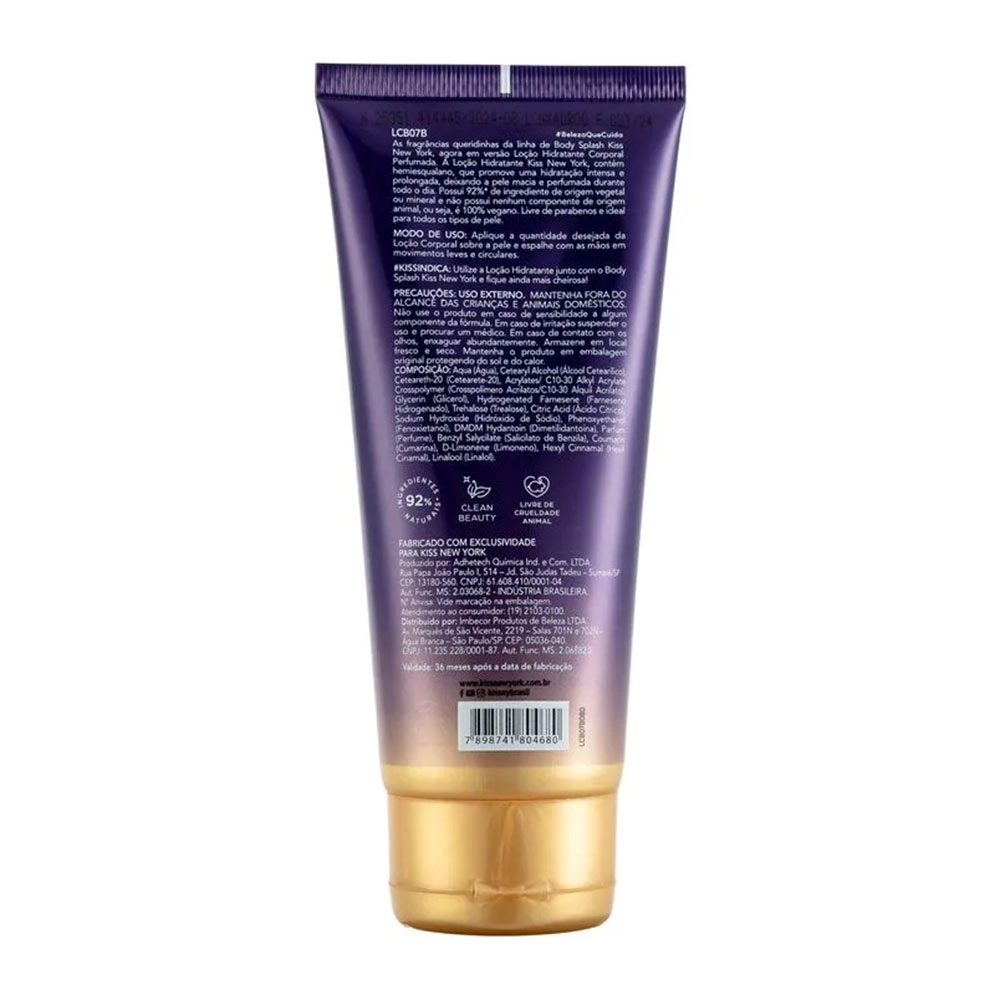 Loção Corporal Dark Kiss 180ml Kiss New York Lcb07b