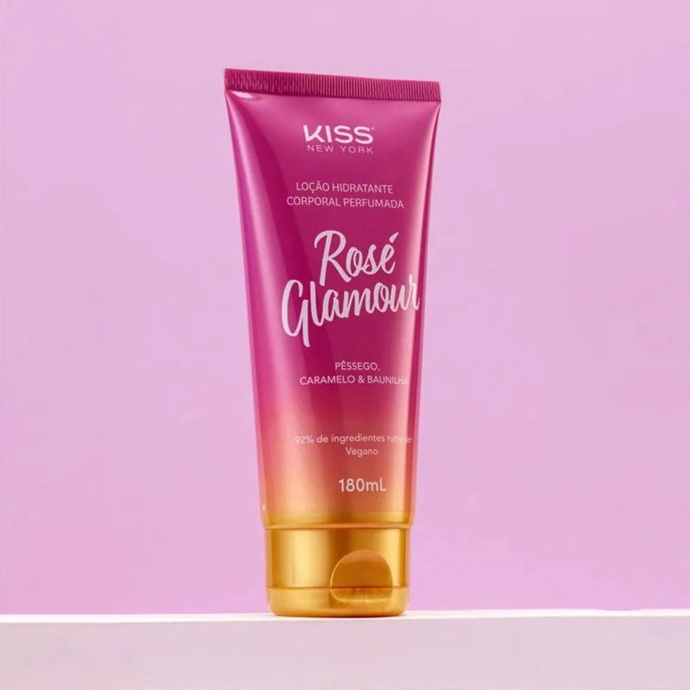 LOÇÃO CORPORAL ROSE GLAMOUR 180ML KISS NEW YORK LCB05B
