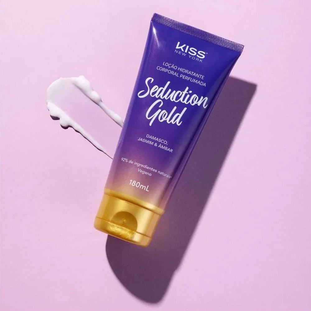 Loção Corporal Seduction Gold 180ml Kiss New York Lcb06b