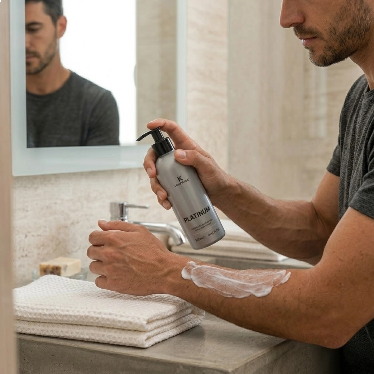 LOÇÃO HIDRATANTE VEGANA PLATINUM 250ML K CONSTANCIO LOÇÃO HIDRATANTE VEGANA PLATINUM 250ML K CONSTANCIO