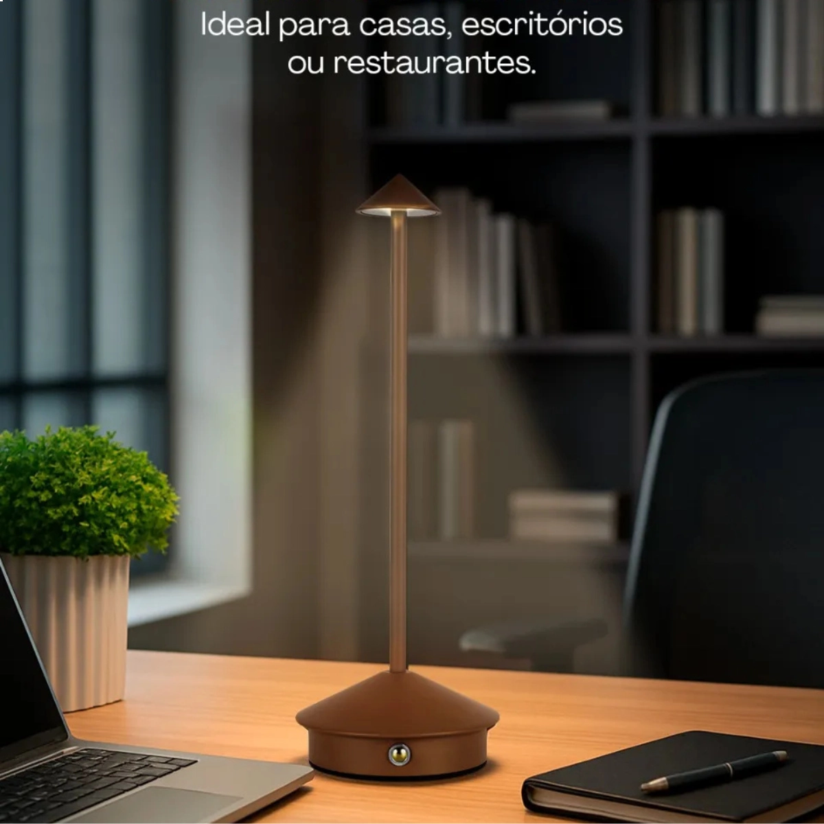 LUMINÁRIA FLARE PORTÁTIL COM BATERIA RECARREGÁVEL MARROM LUMINÁRIA FLARE PORTÁTIL COM BATERIA RECARREGÁVEL MARROM