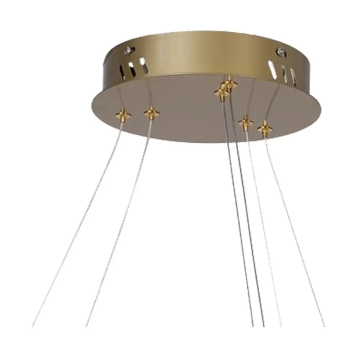LUSTRE LED MODERNO PENDENTE 3 ARCOS DOURADOS ALUMÍNIO LUSTRE LED MODERNO PENDENTE 3 ARCOS DOURADOS ALUMÍNIO