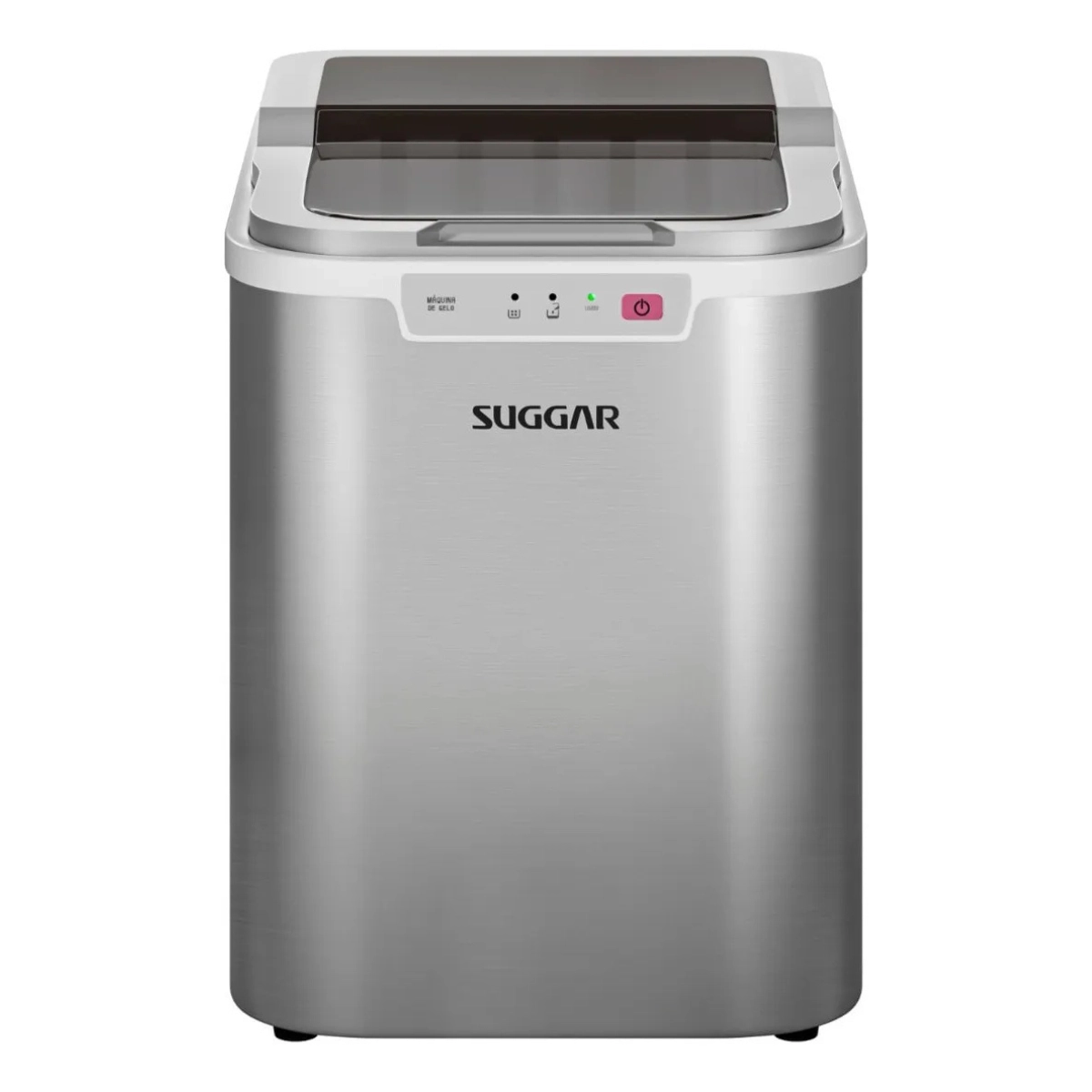 MÁQUINA DE GELO 127V 15KG POR DIA SUGGAR PRATA SUGGAR ICE MAKER
