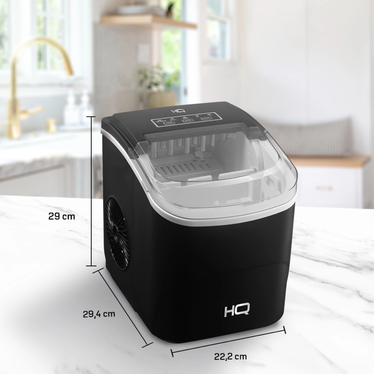 MÁQUINA DE GELO EM CUBOS HQ 12KG TURBO ICE PREMIUM 127V