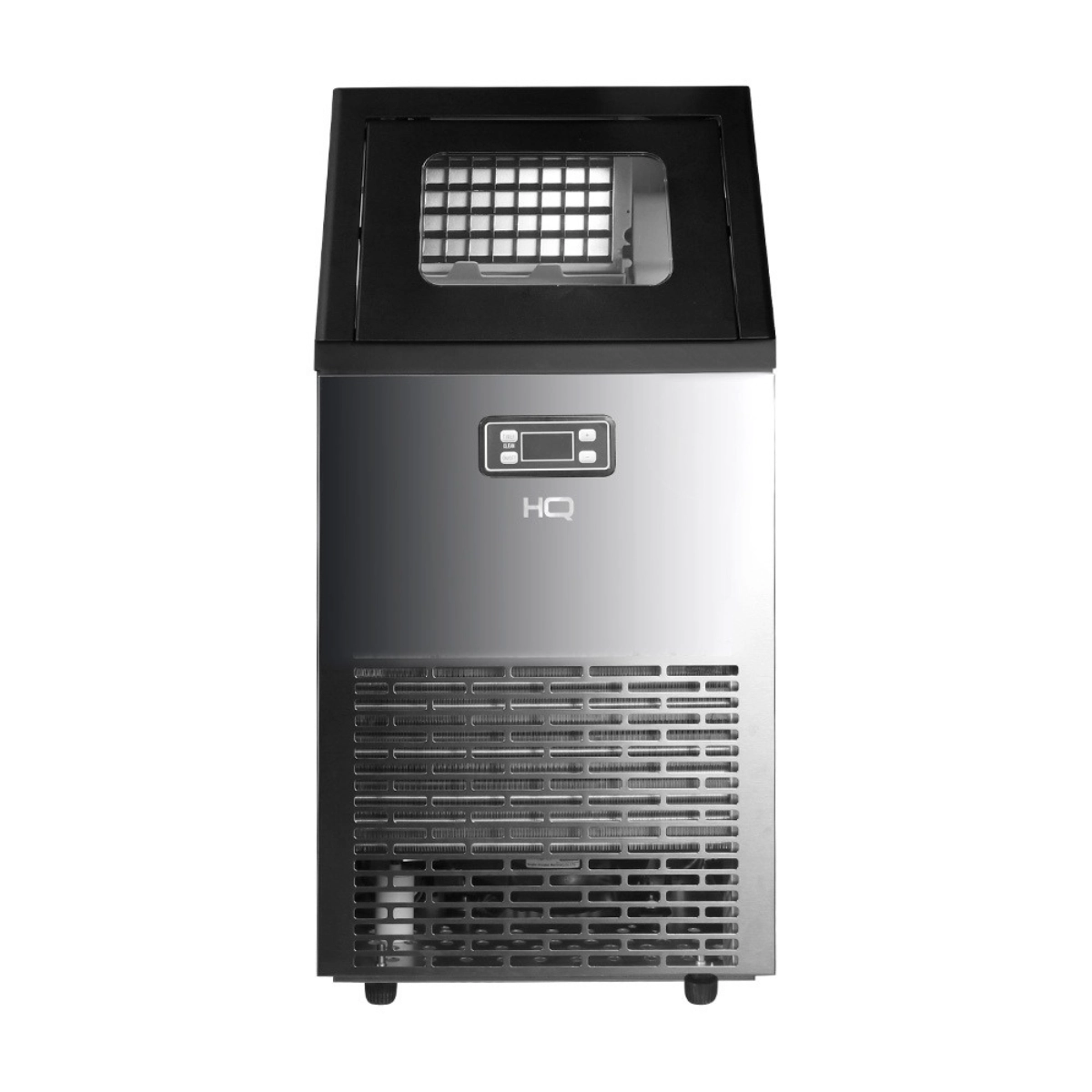 MÁQUINA DE GELO PROFISSIONAL HQ 45KG TURBO ICE PRETO E INOX 220V