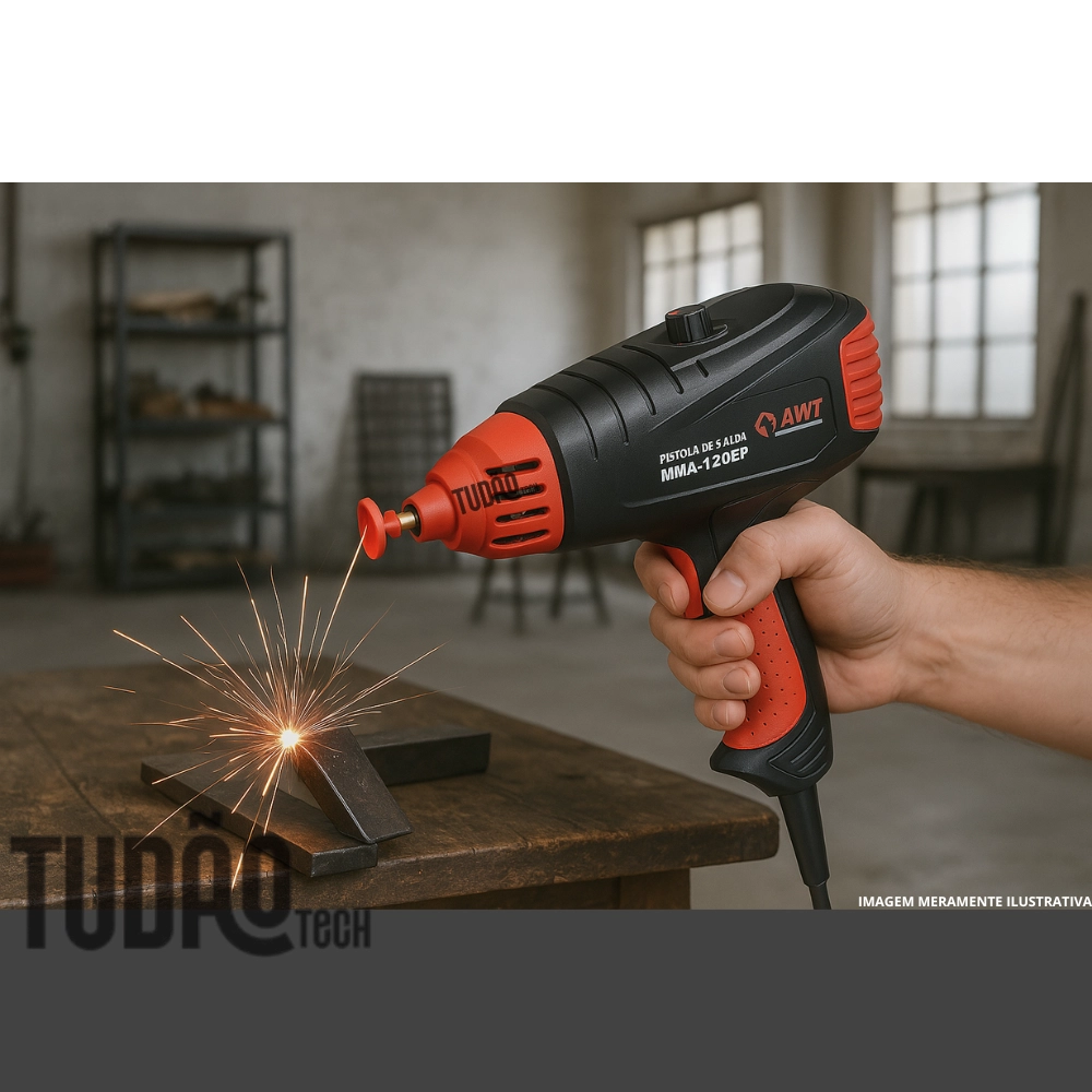 Máquina Pistola de Solda Inversora MMA-120EP 110A 127V AWT