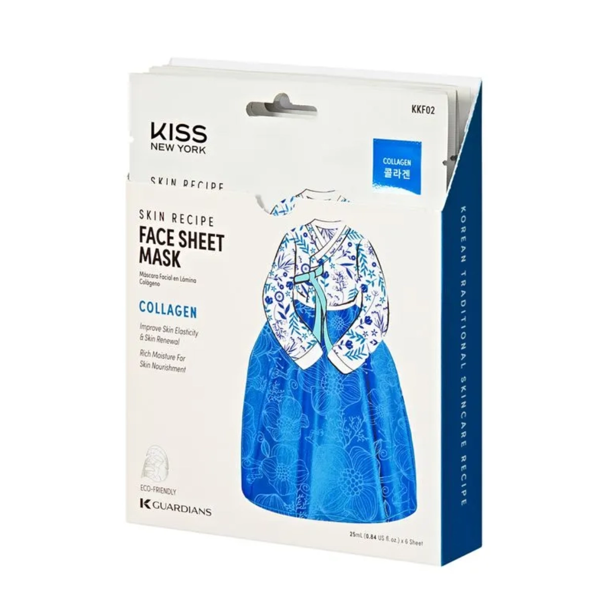 MÁSCARA FACIAL COREANA KISS NEW YORK COLLAGEN COLÁGENO