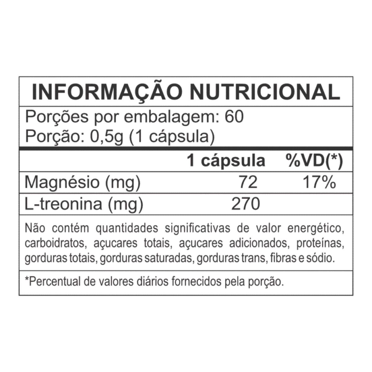 MAGNESIO TREONINA 500MG EM CAPSULAS SEM SABOR MUWIZ COM 60 CAPSULAS