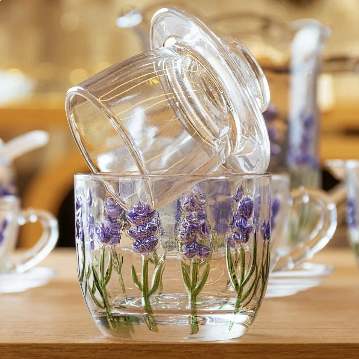 MANTEGUEIRA FRANCESA LAVANDA HAND PAINTING CRISTAL