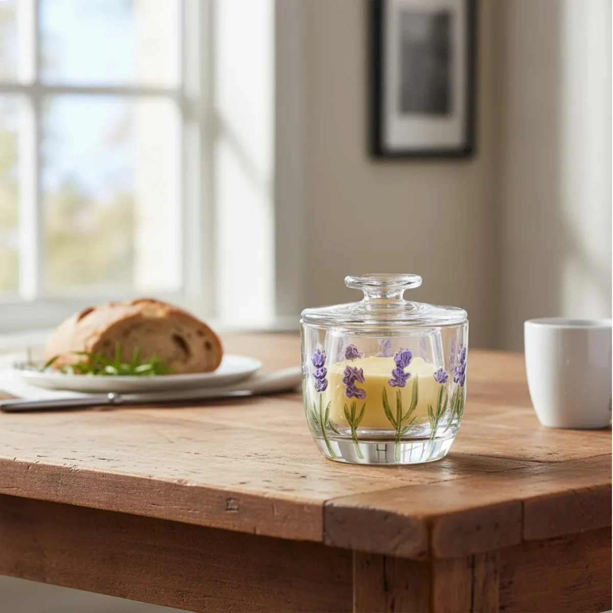 MANTEGUEIRA FRANCESA LAVANDA HAND PAINTING CRISTAL